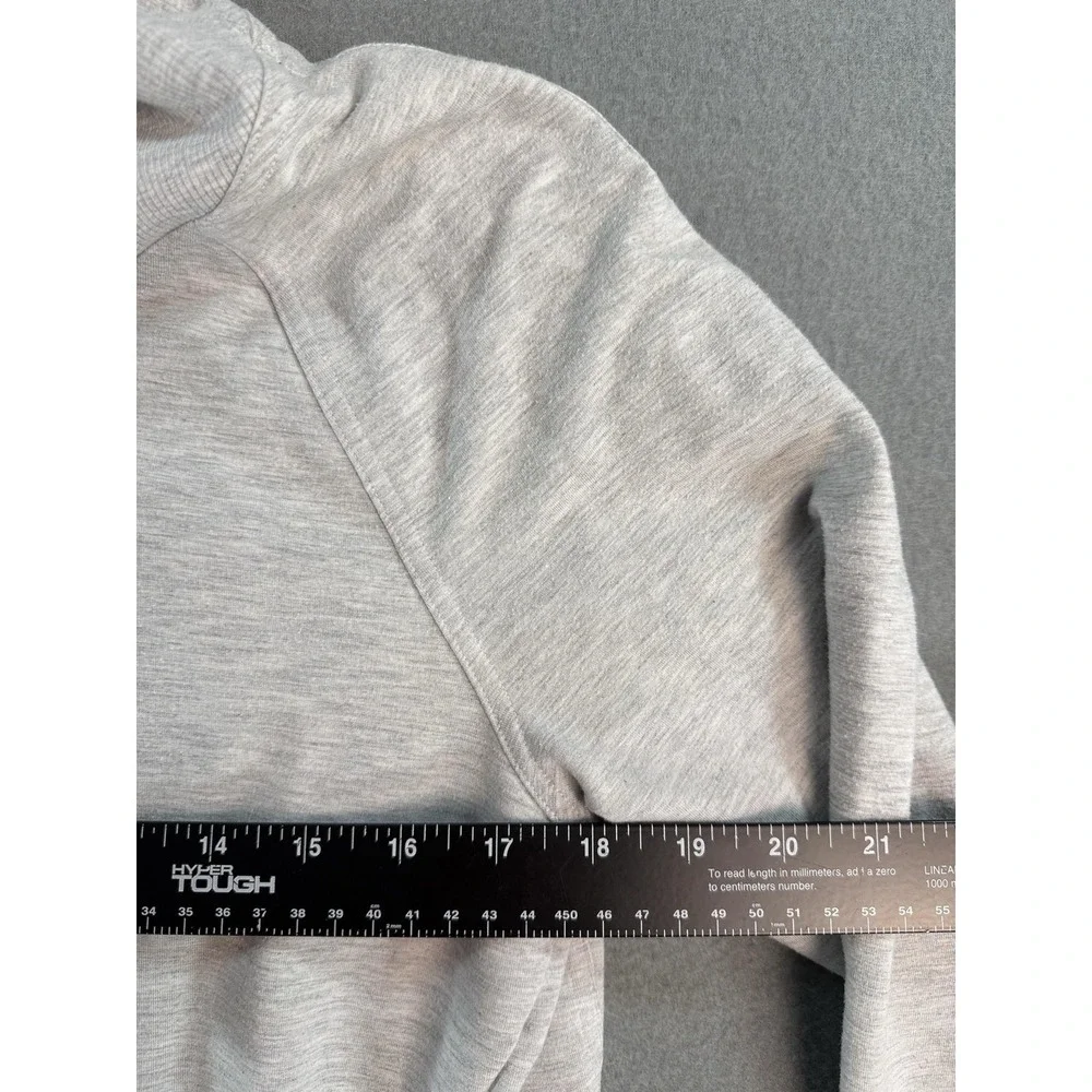 Lululemon Funnel Neck Sweatshirt Womens 6 Gray Turtleneck Pullover Pleated Back